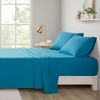 Elegant Smooth Solid Microfiber Sheet Set, All Season Bedding Set, Cozy Home Textile for Modern Bedroom Decor - 4 of 4