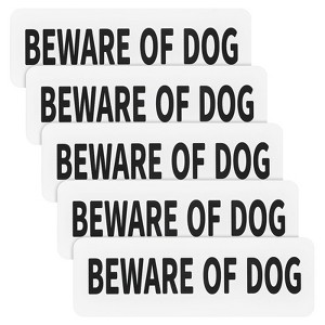 Unique Bargains Indoor Outdoor Yard Home Acrylic Self-adhesive Durable Beware of Dog Sign 3x9 Inch - 1 of 4