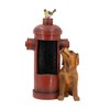 Okak Water Fountain with Fire Hydrant, Dog and Bird Decoration, Waterfall Fountain with Pump, Outdoor Fountain for Garden, Patio, Brown - 2 of 4