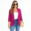 Clearlove Women's Casual Open Front Blazers Shawl Lapel Ruched Long Sleeve Office Lightweight Blazer Jackets with Pockets - 2 of 4