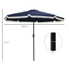 Sapphtopaz 9Ft Patio Umbrella Market Umbrella with Crank and Push Button Tilt 8 Sturdy Ribs and Tassles for Garden, Pool, Deck, Backyard - 3 of 4