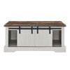 Grungis Modern Coffee Table with Storage & Sliding Wood Door,Farmhouse Adjustable Shelf Center Table for Living Room & Office - 4 of 4