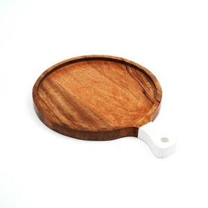 SEVOBAL Serving Platters Handmade Board for Cheese Charcuterie Presentations Entertaining Guests, Gifting to Cheese Lovers, Brown, 15"*10"*2" - 1 of 4