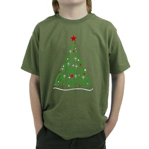 LA Pop Art We Wish You A Merry Christmas - Boy's Word Art T-Shirt - 1 of 4