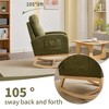 Lyngins Nursery Rocking Chair with Adjustable Footrest,Glider Rocking Chair with Side Pocket,Polyester Accent Chair for Bedroom,Living Room - 4 of 4