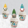 Big Dot of Happiness Garden Gnomes - Cupcake Decoration - Forest Gnome Party Cupcake Wrappers and Treat Picks Kit - Set of 24 - 3 of 4