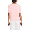 Lands' End Women's Elbow Sleeve Supima Cotton Boatneck T-Shirt - 2 of 3