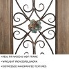50" Decorative Metal & Wood Door Panel ? Iron Scrollwork in a Rustic Wood Door Style Frame for Home, Office & Bedroom Decor by Lavish Home - 3 of 4