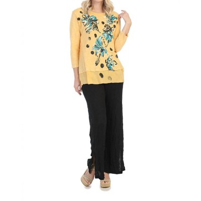 Women's Freshia Mineral Washed Cotton Georgette Contrast Top - Jess & Jane