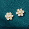 Ross-Simons 1.00 ct. t.w. Diamond Flower Earrings in 14kt Yellow Gold - 3 of 4
