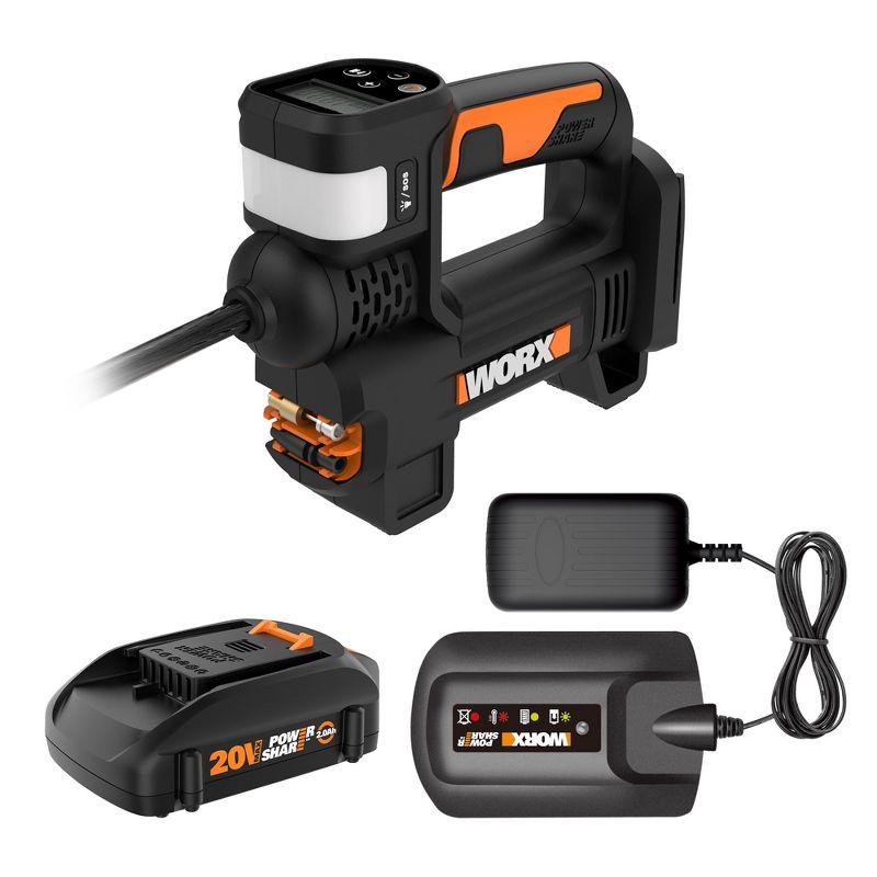 Worx WX092L 20V Power Share Portable Air Pump Inflator, 1 of 13