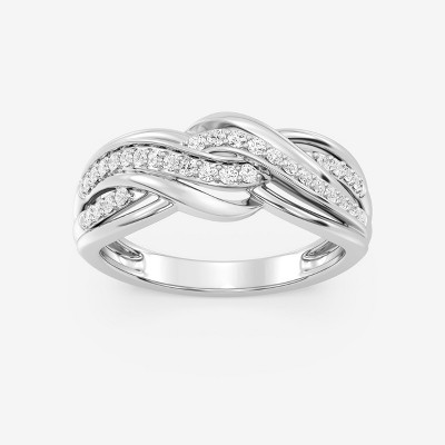 GILDED Statement Ring Band in 14KT Gold Plated & 925 Sterling Silver for Women in 1/4, 1/2, 3/4 Carat Total Weight Lab Grown Diamond | Size 7