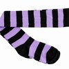 Striped Patterned - Over the Knee - Socks from the Sock Panda (Women's Sizes Adult Medium) - Light Purple and Black - 3 of 3