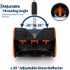 12in Cordless Snow Shovel, Brushless Motor Electric Snow Removal Blower with LED Light, Battery & Charger, 16.5ft Snow Thrower with 180° Chute - 4 of 4