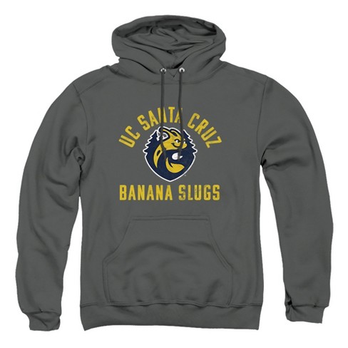 University of California-Santa Cruz Official Banana Slugs Logo Unisex Adult Pull-Over Hoodie, Charcoal - image 1 of 4