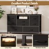 8-Drawer TV Stand for 55” TVs with Power Outlets & RGB Lights, Engineered Wood - 2 of 4