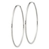 Black Bow Jewelry 1.3mm, Sterling Silver, Endless Hoop Earrings - 50mm (1 7/8 Inch) - 2 of 4