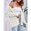 Women's Lightweight Crochet Cardigan Long Sleeve Hollow Out Kint Sweaters - 3 of 4