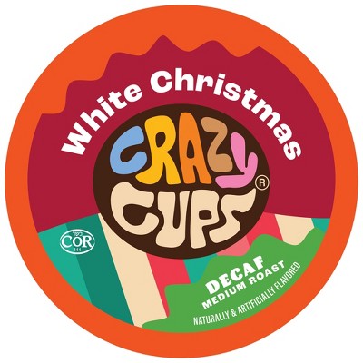 Crazy Cups Decaf White Christmas Flavored Coffee Pods