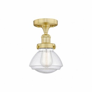 Olean - 1 Light Semi-Flush Mount In Art Deco Style-8.25 Inches Tall and 6.5 Inches Wide - 1 of 1