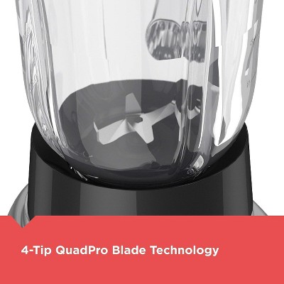 BLACK+DECKER BLACK+DECKER PowerCrush Countertop Blender,  6-Cup Glass Jar, 4 Speed Settings, Dishwasher Safe, 700W Motor