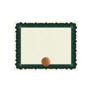 Great Papers Cambridge Certificates 8.5" x 11" Beige/Green 10/Pack (2020006) - 1 of 3
