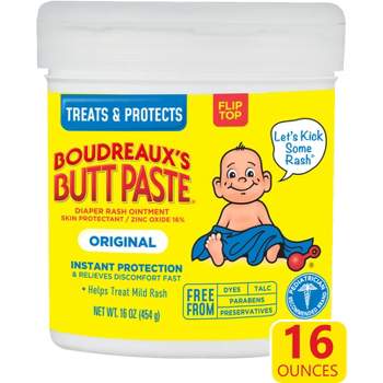 Boudreaux's BP Butt Paste Baby Diaper Rash Cream Original Strength - 16oz