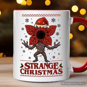 Strange Christmas Retro Mug, Demon Plant Gift for Horror Lovers | OrnamentallyYou - 1 of 4