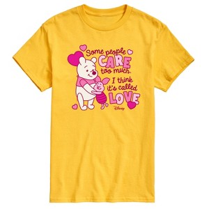 Men's - Winnie the Pooh - Care Too Much Called Love Short Sleeve Graphic T-Shirt - 1 of 4