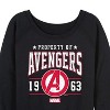 Women's - Marvel - Avengers Property Of Lightweight French Terry Wide Neck Long Sleeve Shirt - 2 of 4