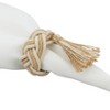 Saro Lifestyle Artisanal Braided Tassel Napkin Ring (Set of 4), Off-White - 3 of 4