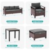 Sonkuki 9 Pieces Patio Sofa & Ottomans & Chair & Coffee Table Set, Conversation Couch with Cushion - 3 of 4
