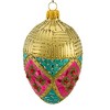 Miss Christmas 4.5 Inch Small Pink And Aqua Faberge Egg Christmas Tree Ornament , Christmas Decor Easter Holiday Heirloom (1PC) - 3 of 4