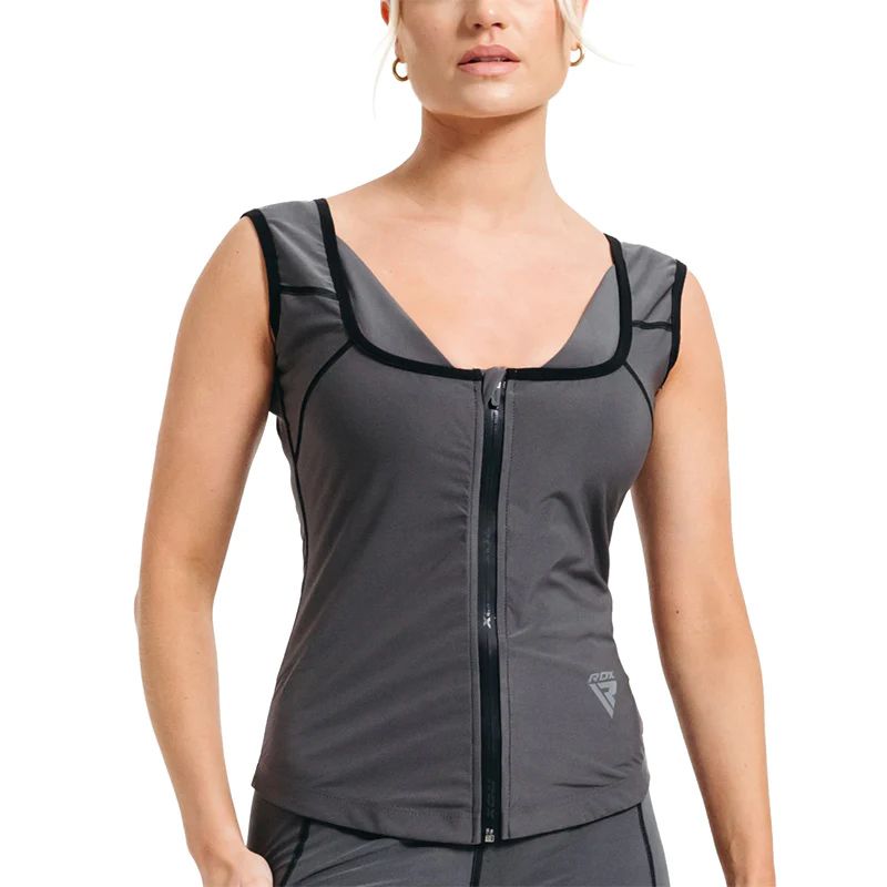 RDX Sports Reach Oeko-Tex 100 Certified Women's Sweat Vest - Zippered Neoprene Vest for Slimming, Weight Loss, and Fitness Goals, 1 of 6