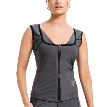 RDX Sports Reach Oeko-Tex 100 Certified Women's Sweat Vest - Zippered Neoprene Vest for Slimming, Weight Loss, and Fitness Goals