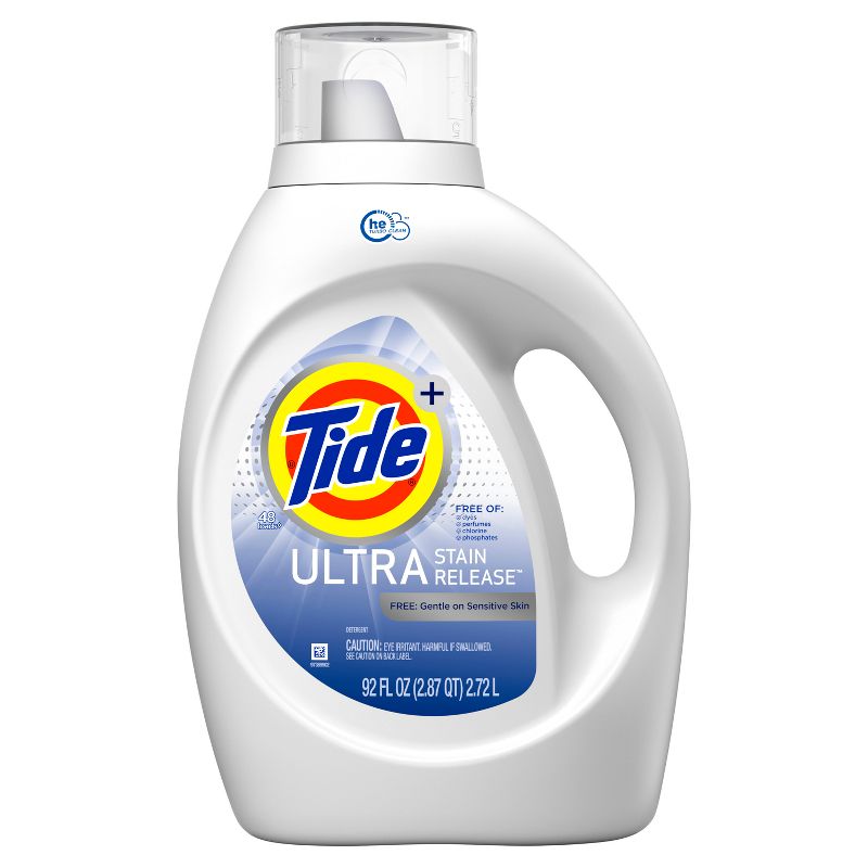 Tide Ultra Stain Release FREE Liquid Laundry Detergent - 92 fl oz, 1 of 13