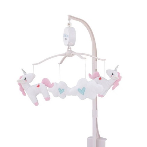 Little Love By Nojo Rainbow Unicorn Musical Mobile With Unicorns And Clouds  - Aqua And White : Target