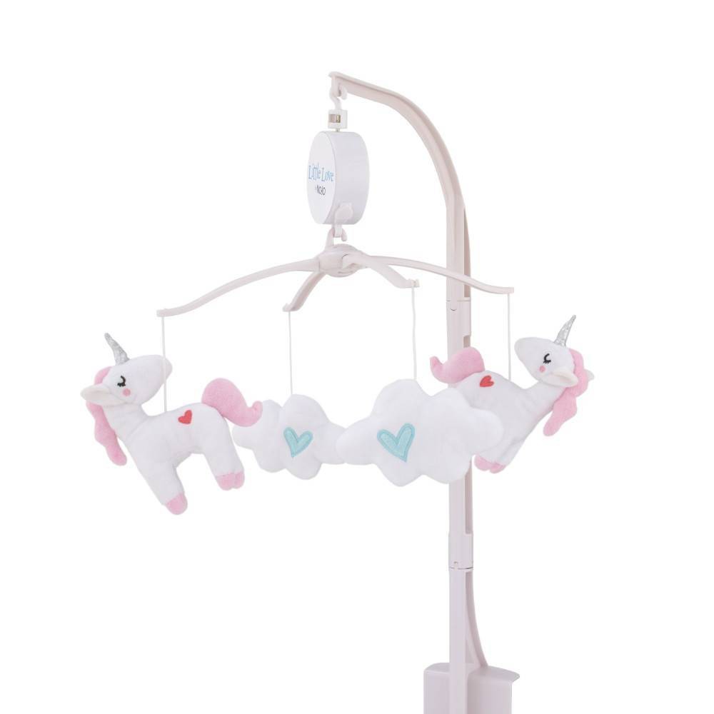 Photos - Baby Mobile Little Love By NoJo Rainbow Unicorn Musical Mobile with Unicorns and Cloud