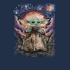 Men's Star Wars The Mandalorian The Child Starry Night Long Sleeve Shirt - 2 of 4