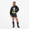 Women's Mickey Skeleton Graphic Sweatshirt - Black - 3 of 3