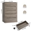 5-Drawer Dresser for Bedroom, 50" Tall Freestanding Vertical Wooden Chest Storage for Living Room, Hallway, or Entryway - 2 of 4