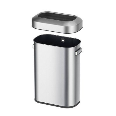EKO Urban Slim 60L Brushed Stainless Steel Commercial Trash Can