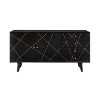 58" Wafford Mid Century Modern Storage Console - Powell: Mango Wood, Iron Hardware - 4 of 4