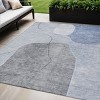 Denim Blue And Sky Blue Abstract Washable Indoor Outdoor Area Rug - 2 of 4