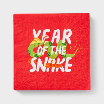 30ct Lunar New Year 'Year of the Snake' Disposable Napkins