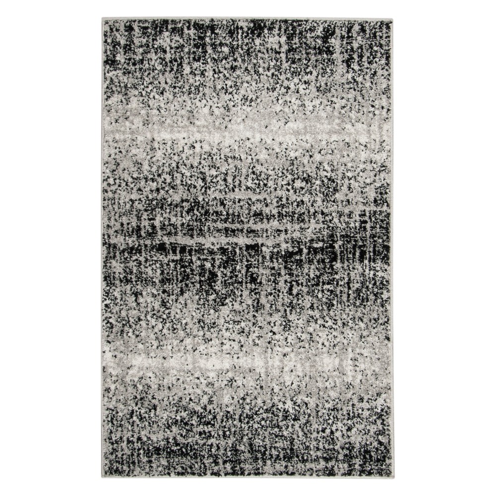  Spacedye Design Accent Rug Silver/Black