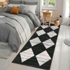 Modern Runner Rug 2x6 Machine Washable Geometric Hallway Rug with Non-Slip Backing, Soft Low Pile Floor Cover, Stain-Resistant Contemporary Rug - 3 of 4