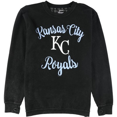 G-III Sports Womens KC Royals Graphic T-Shirt, Black, Large