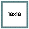 PosterPalooza | Square Simple Blue Picture Frame - UV Acrylic, Foam Board Backing, Hanging Hardware - 2 of 4