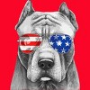 Women's Design By Humans American Pitbull With Sunglasses By Racerback Tank Top - 2 of 2
